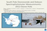 South Pole Ozonesonde and Dobson Spectrophotometer ...€¦ · COLUMN OZONE (Dobson Units) SOUTH POLE OZONE 12-20 KM COLUMN 0 20 40 60 80 100 120 140 160 180 200. Average Range 1986-2010