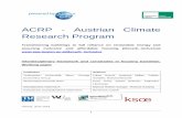ACRP - Austrian Climate Research Program · i Project consortium and contact . TU Wien, Institute of Energy Systems and Electrical Drives, Energy Economics Group (Coordinator) WU