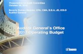 Presentation to Audit Committee · 2016. 12. 6. · Presentation to Audit Committee. October 28, 2016. Beverly Romeo-Beehler, CPA, CMA, B.B.A, JD, ICD.D. Auditor General. Auditor
