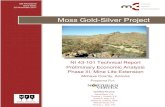 Moss Gold-Silver Project - MDA · MOSS GOLD-SILVER PROJECT FORM 43-101F1 TECHNICAL REPORT M3-PN150019 22 November 2017 i DATE AND SIGNATURES PAGE The issue date of this report is