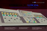 UNIDEX UX24 - Solidyne · Integrada de 24 canales, 4 entradas MIC, ampliables a 20 MICs. Total de 32 entradas y 28 salidas. Introduce periféricos de expansión con tecnología UNIDEX.