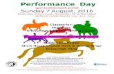 Performance Day - Welsh Pony and Cob · consists of a jumping phase & flat ridden show hunter style workout Conditions of Entry: Horse/Pony may only compete in Encourage OR Open,