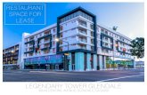 RESTAURANT SPACE FOR LEASE - LoopNet · • Located in an 80 unit luxury apt. complex • Over 1,000 residential units located within a one block radius • Heart of Downtown Glendale