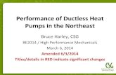 Performance of Ductless Heat Pumps in the Northeast · Ductless Split Heat Pumps (“Mini-Split”) •40+ years of mass-production –Originally single-point cooling, replace wall/window