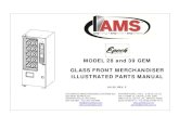 MODEL 28 and 39 GEM GLASS FRONT MERCHANDISER …glass front merchandiser illustrated parts manual l0125, rev. f automated merchandising systems inc 255 west burr blvd. kearneysville,