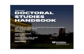 DOCTORAL STUDIES HANDBOOK - University of Florida College ... · FINAL TRANSCRIPT YOU ARE REQUIRED to submit your official final transcripts to: Graduate Admissions; University of