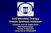 Anti Microbial Therapy Protein Synthesis Inhibitorsphiladelphia.edu.jo/academics/nsaadi/uploads/Anti... · 2017. 12. 17. · Protein Synthesis Inhibitors are: 1. Tetracyclines 2.