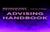Honors College ADVISING HANDBOOK€¦ · Offered to first and second-year Honors College students, HRSs are small course- based research experiences where students collaborate on