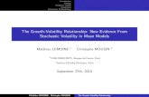 The Growth-Volatility Relationship: New Evidence From ... · The Growth-Volatility Relationship: New Evidence From Stochastic Volatility in Mean Models Matthieu LEMOINE 1 Christophe