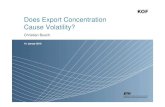 Does Export Concentration Cause Volatility? · external volatility (exchange rate, terms of trade, export growth) Use of a new instrument that is based entirely on geographic characteristics,