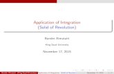 Application of Integration (Solid of Revolution)fac.ksu.edu.sa/sites/default/files/solid_of_revolution.pdfBander Almutairi (King Saud University) Application of Integration (Solid