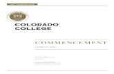 COMMENCEMENT...COMMENCEMENT class of 2017 Monday, May 22, 2017 8:30 a.m. Armstrong Quadrangle Colorado Springs, Colorado 143rd academic year – 1 – WE ARE CC Words and music by
