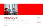 POLICY AUTOMATION Net Benefits of Business Rules Automation Policy Automation - FS... · automation based on complex policy ... “The Forrester Wave™: Business R ules Platforms,