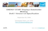 ENERGY STAR Displays Stakeholder Meeting Paolo Bertoldi, European Commission DG JRC Jan Viegand, Technical