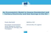 An Econometric Model to Assess Residential and Tertiary ... Paolo Bertoldi Bettina Hirl European Commission