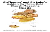 St. Thomas and St. Luke’s Church Magazine February 2016 · Thursday Holy Communion. 9:45am Princes Pantry. (St Luke’s) 11:30am - 1:00pm Vestry hour. 6.30-7.30 pm These are the