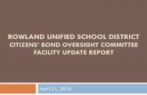 ROWLAND UNIFIED SCHOOL DISTRICTrowlandschools.org/ourpages/auto/2016/4/18/51983705/CBOC Facilities... · 2016/4/18  · ROWLAND HIGH SCHOOL ADDITIONS PROJECT 4-19-16 Board Update