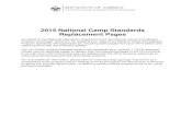2015 National Camp Standards Replacement Pages · (Revised January 1, 2015) Day camp Family camp Resident camp Trek camp Specialty-adventure camp High- adventure camp AQUATICS: GENERAL