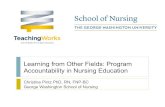 Learning from Other Fields: Program Accountability in Nursing … · 2014. 12. 3. · Pass a licensure exam: National Council Licensure Examination for RNs (NCLEX-RN) ! Developed