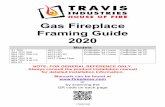 Gas Fireplace Framing Guide 2020 - Travis Industries · The shaded framing must be installed after placing the fireplace in position. The framing above the fireplace interferes with