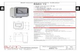 Wall mount galvanometric indicator : BMG 72 · BMG 72 Wall mount galvanometric indicator •Wall mount box IP 55 •Dial 72 x 72 •1 Analogue input •1 Analogue output 0/4-20 mA