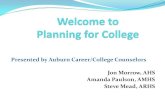 Presented by Auburn Career/College Counselors Jon Morrow ...€¦ · GET: Guaranteed Education Tuition Program Washington State’s prepaid tuition program (529 Savings Plan under