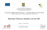 Nuclear Physics Studies at ELI-NPntl.inrne.bas.bg/events/sdanca15/SDANCA15_presentations/Balaban… · Laser Compton backscattering (LCB) Narrow bandwidth (≤0.3%) gamma-beams up