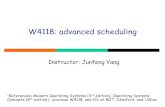 W4118: advanced scheduling - Columbia Universityjunfeng/13fa-w4118/lectures/... · 2016. 1. 24. · Finding proc with minimum runtime fast Red-black tree Balanced binary search tree