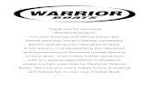 Thank you for choosing WARRIOR BOATS For your boating and … · 2017. 8. 1. · WARRIOR BOATS . For your boating and fishing enjoyment . Please read the Owner’s Manual completely