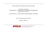 BUSINESS PROCESS GUIDE PEOPLESOFT HUMAN CAPITAL MANAGEMENT … · Business Process Guide – HCM – Release 8.9 Department Payroll Action Request Last Revised: 5/27/2011 Page 8 of