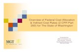 Cost Allocation & ICRP Overview - for WA State · Cost Principles and Requirements States/Territories and Local Governments 2 CFR Part 200 “Uniform Administrative Requirements,