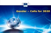Gender Calls for 2020 - prod5.assets-cdn.io€¦ · Topic Type of Action M€ min/max M€ Budget (indicative) SwafS-09-2020 Support research organisations to implement gender equality
