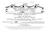 85th CECIL COUNTY BREEDERS’ FAIR · 2019. 3. 20. · March 1, 2019 . TO: 4-H Club Members of: Cecil County, Maryland . FROM: April Hall Barczewski, Show Superintendent . RE: 2019