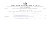 THE SASKATCHEWAN GAZETTE, JANUARY 22, 2016 1 The Saskatchewan Gazette · 2019. 1. 3. · THE SASKATCHEWAN GAZETTE, JANUARY 22, 2016 3 SASKATCHEWAN REGULATIONS 1/2016 The Traffic Safety