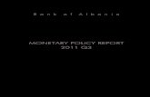 MonetAry policy report 2011 Q3 - Bank of Albania ... Monetary Policy Report - 2011 Q3 Monetary Policy