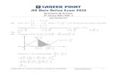 JEE Main Online Exam 2020careerpoint.ac.in/answer-key-solutions/jee-main-jan-2020...2020/01/09  · JEE Main Online Paper Q.2 Let a, b R, a 0 be such that the equation, ax2 – 2bx