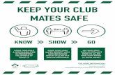 KEEP YOUR CLUB MATES SAFE · 2020. 6. 12. · know show go know your role & responsibilities in preventing the spread of covid-19 show your team mates respect with safe behaviour