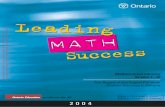 Leading Math Success Mathematical Literacy Grades 7-12 Mathematical literacy is as important as proficiency