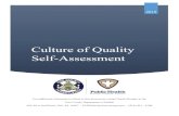 Culture of Quality Self-Assessment · performance data and/or standards (e.g., Healthy People, State Health Improvement Plan). 4.2 5.2g Defined protocols for collecting performance