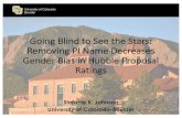 Going Blind to See the Stars: Removing PI Name Decreases ... · Going Blind to See the Stars: Removing PI Name Decreases Gender Bias in Hubble Proposal Ratings Stefanie K. Johnson