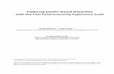 Exploring gender-based disparities with the FAO Food ... · 3. The Voices of the Hungry Project: Towards a Global Standard for Food Insecurity Measurement Building upon the previous