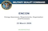 ENCONmscn7training.com/TrainingDocs/Course Materials... · ENCON 23 March 2020 UNCLASSIFIED//FOUO Energy Awareness, Requirements, Organization and Processes. N7 Part 1 Outline •