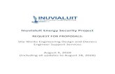 Inuvialuit Energy Security Project...2020/08/18  · Inuvialuit Energy Security Project REQUEST FOR PROPOSALS: Site Works Engineering Design and Owners Engineer Support Services August