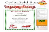 Cedarfield Sun · 2017. 12. 12. · Your Source for What’s News in Your Neighbor- ... Add curb appeal to your home with a freshly cut lawn courtesy of Russell Hale. Lawn mowing