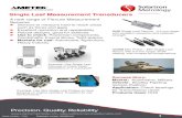 Single Leaf Measurement Transducers€¦ · Robust designs, good for sideload Use to check: Powertrain components, Crankshafts, Engine Bores, Tight spaces Markets for use: Automotive,