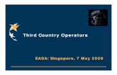 Third Country Operators - EASA€¦ · from USOAP, IASA, previous ramp inspections, Community List, IOSA results Authorisation Process. Slide 34 European Aviation Safety Agency No