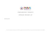 COMPLEMENTARY THERAPISTS APPROVED PROVIDER LIST · Perth & Kinross Association of Voluntary Service Ltd (PKAVS) is a registered Scottish Charity (SC 005561) and a company Limited