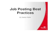 Job Posting Best Practices - University of Cincinnati Job Posting versus Job Description Purpose of