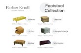 Footstool Collection Parker... · Lifestyle Storage W127cm x D59cm x H39cm Winchester. A collection of elegant and beautifully styled footstools by Parker Knoll. Footstool structural