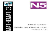Final Exam Revision Questions - Maths 777maths777.weebly.com/uploads/1/2/5/5/12551757/n5_revision... · 2019. 11. 14. · Final Exam Revision -4- N5 9. Find the area and perimeter